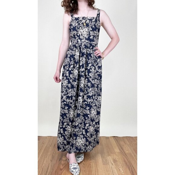 Vintage Handmade Floral Princess Maxi Dress Wedding Guest Cottagecore Summer Sun - Picture 6 of 8